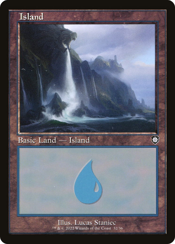 Image of Island (32) (Retro Frame) (BRC-032) - The Brothers' War Commander