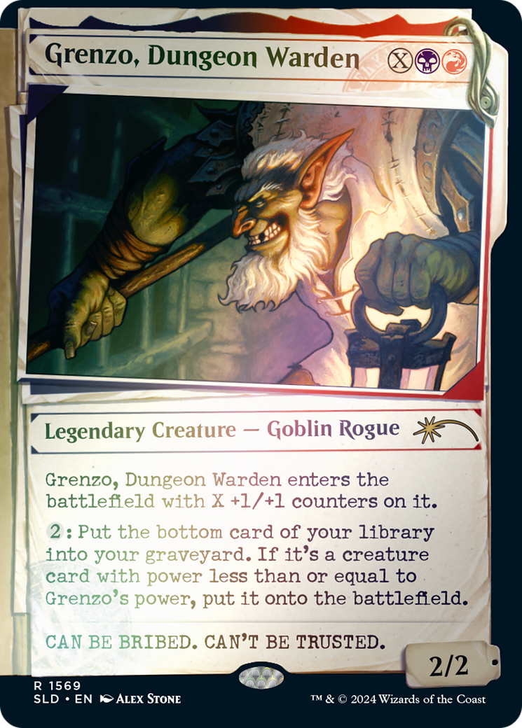 Image of Grenzo, Dungeon Warden (Rainbow Foil) (SLD-1569★) - Secret Lair Drop: (Showcase) Foil