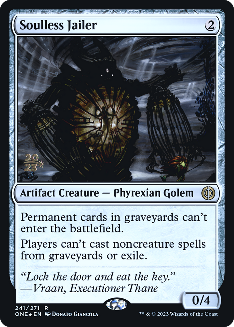 Image of Soulless Jailer (PRE-241) - Phyrexia: All Will Be One Promos Foil