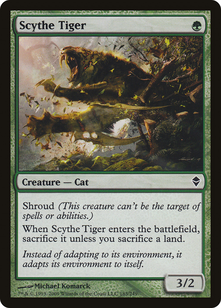 Image of Scythe Tiger (ZEN-183) - Zendikar Foil
