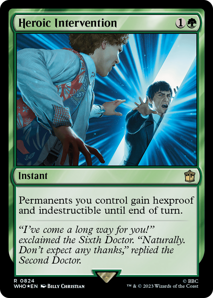 Image of Heroic Intervention (Surge Foil) (WHO-824) - Doctor Who Foil