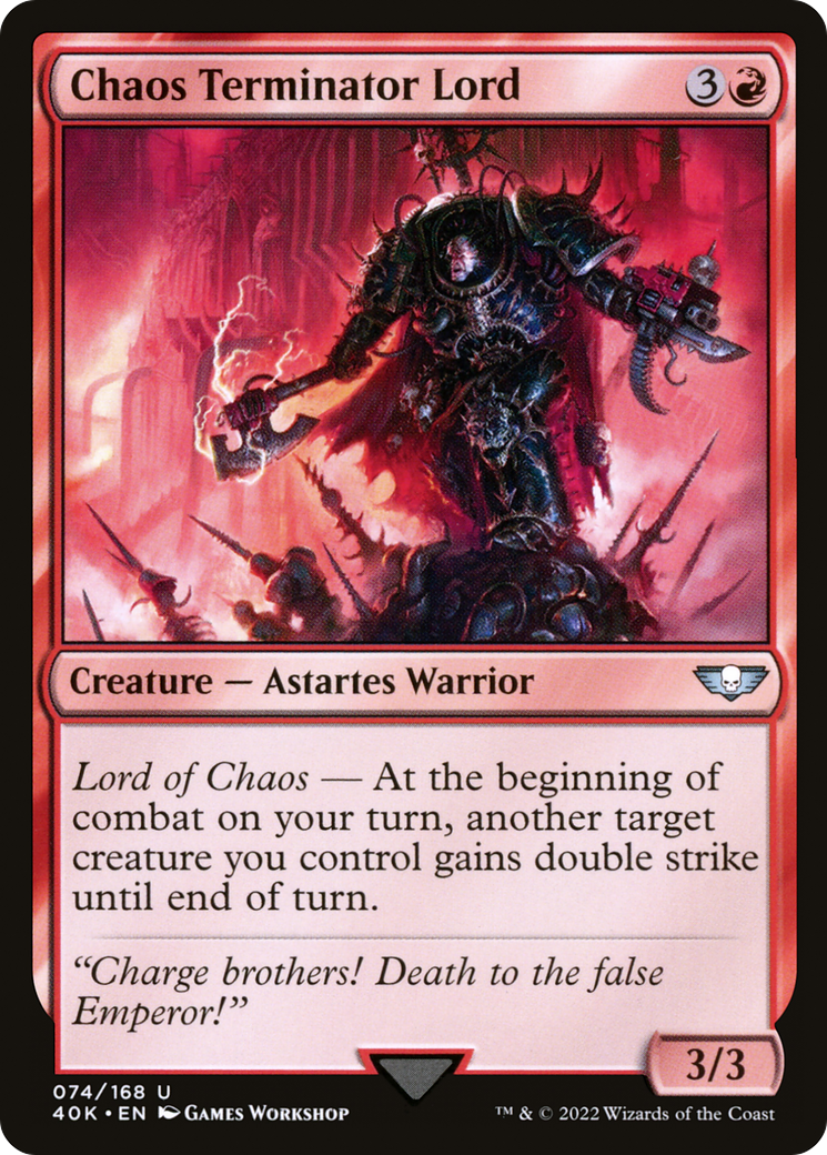 Image of Chaos Terminator Lord (40K-074) - Warhammer 40,000 Commander