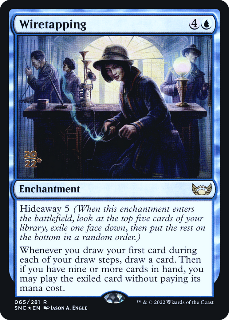 Image of Wiretapping (PRE-065) - Streets of New Capenna Promos Foil