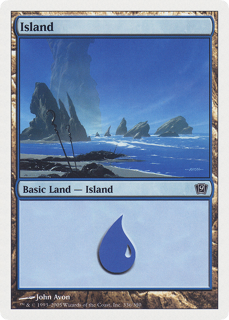 Image of Island (9ED-336★) - 9th Edition Foil