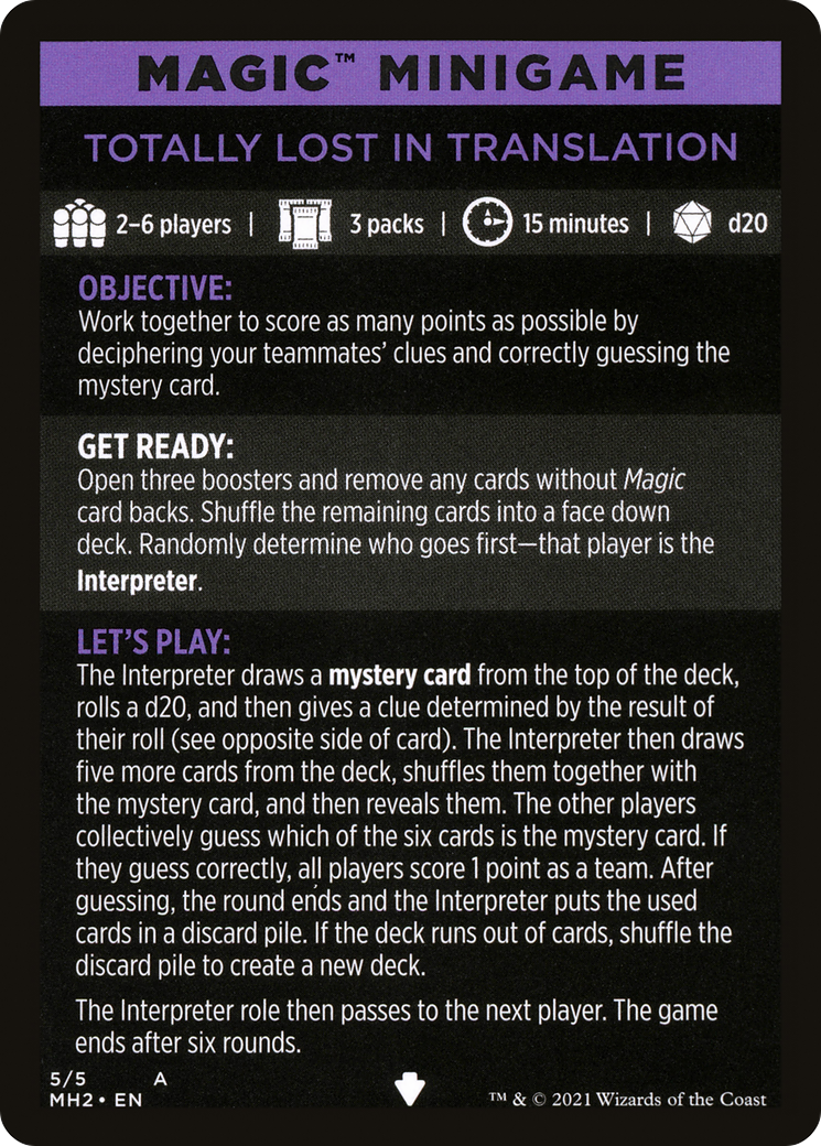 Image of Totally Lost in Translation // Totally Lost in Translation (cont'd) (MMH2-005) - Modern Horizons 2 Minigames Foil