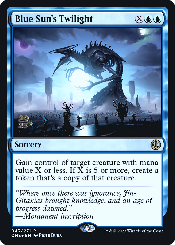 Image of Blue Sun's Twilight (PRE-043) - Phyrexia: All Will Be One Promos Foil