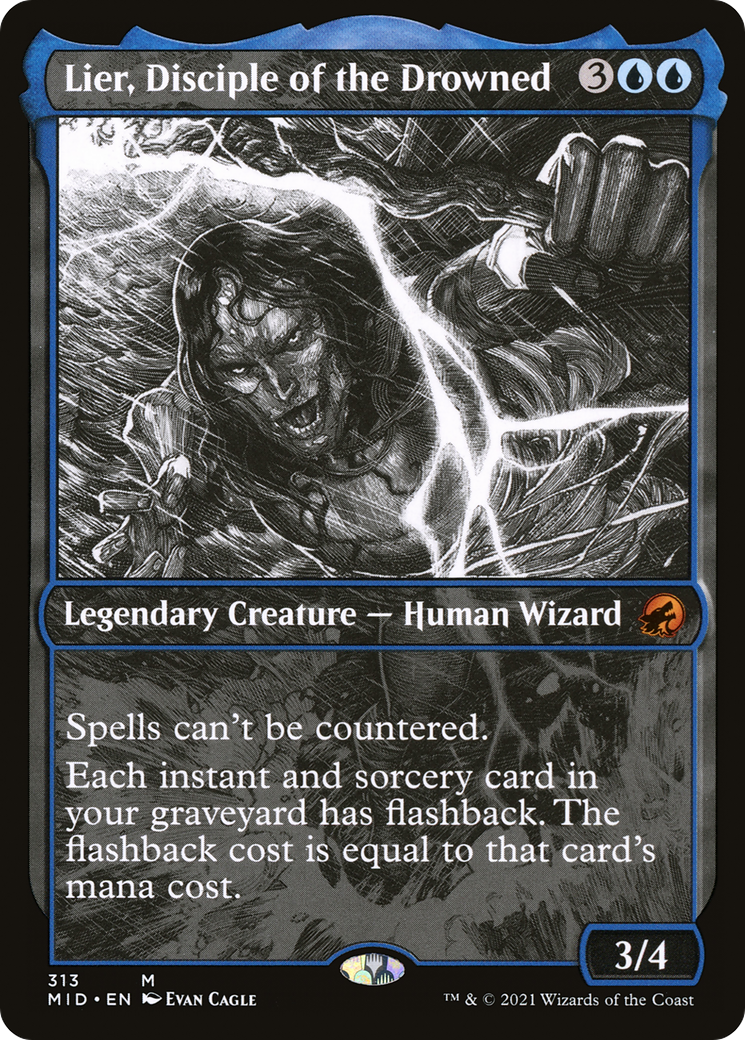 Image of Lier, Disciple of the Drowned (Showcase) (MID-313) - Innistrad: Midnight Hunt: (Showcase)