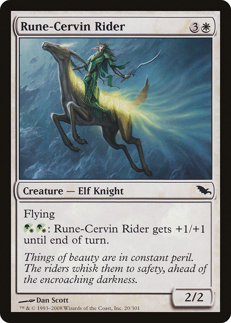 Image of Rune-Cervin Rider (SHM-020) - Shadowmoor Foil