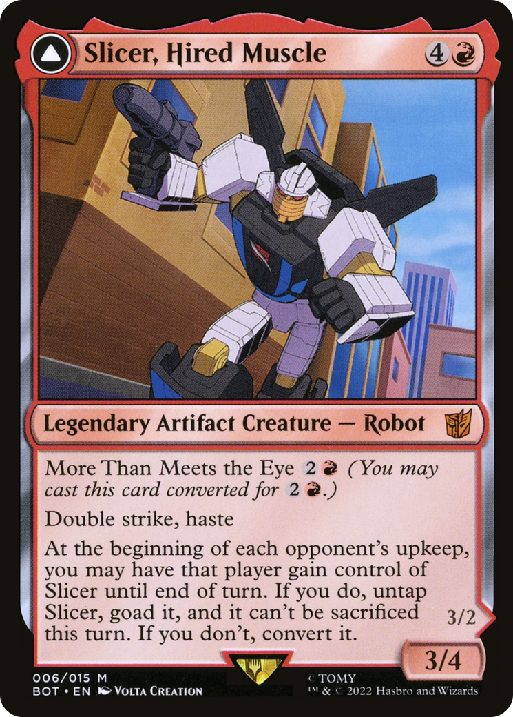 Image of Slicer, Hired Muscle (BOT-006) - Transformers: (convertdfc) Foil