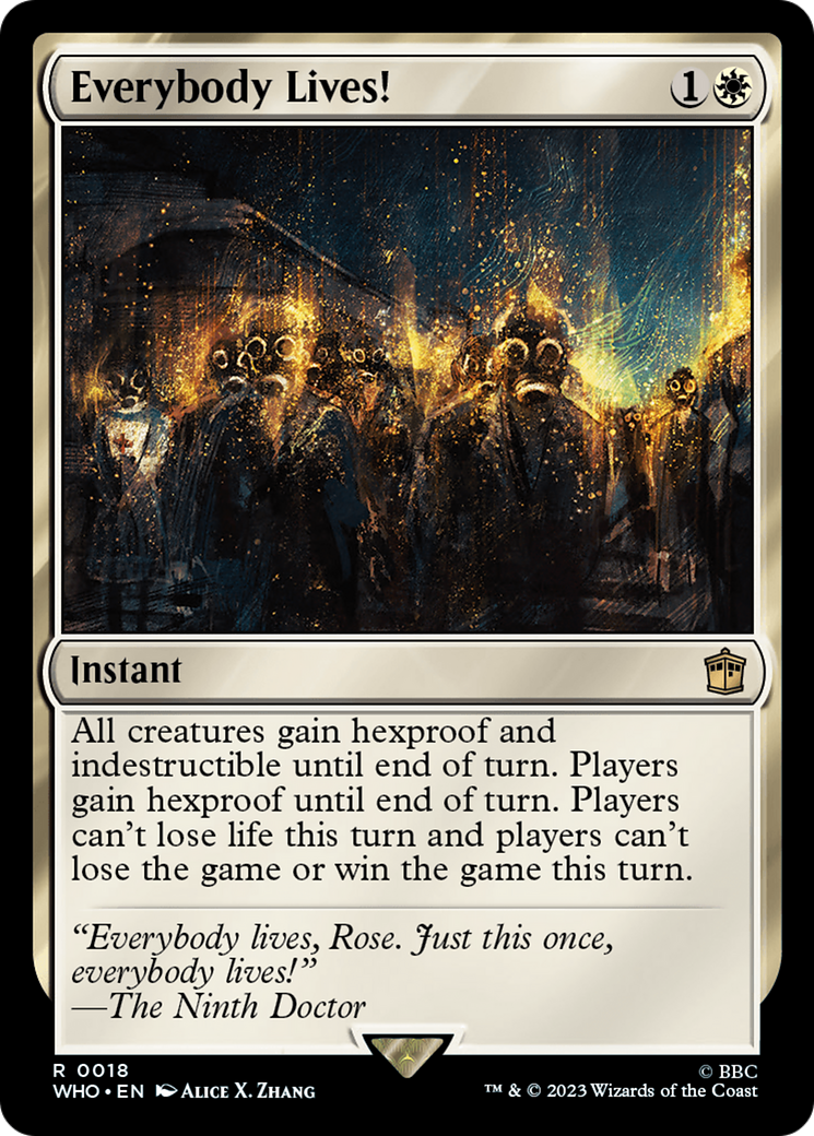 Image of Everybody Lives! (WHO-018) - Doctor Who Foil