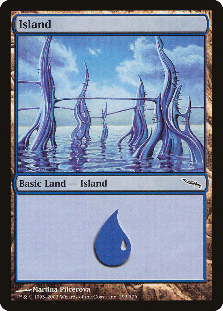Image of Island (293) (MRD-293) - Mirrodin Foil