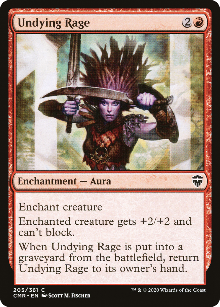 Image of Undying Rage (CMR-205) - Commander Legends