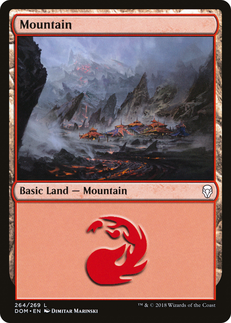 Image of Mountain (264) (DOM-264) - Dominaria Foil