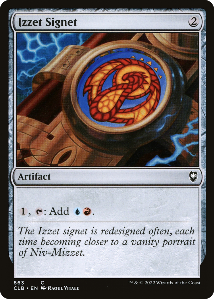 Image of Izzet Signet (CLB-863) - Commander Legends: Battle for Baldur's Gate