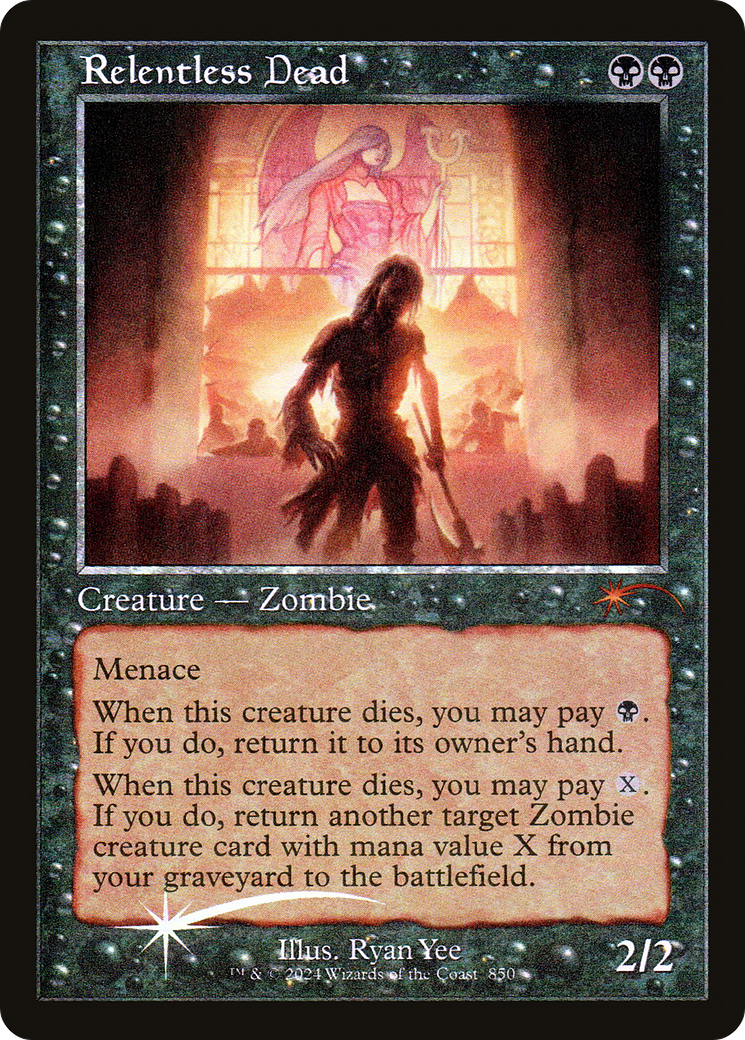 Image of Relentless Dead (Retro Frame) (SLD-850) - Secret Lair Drop Foil