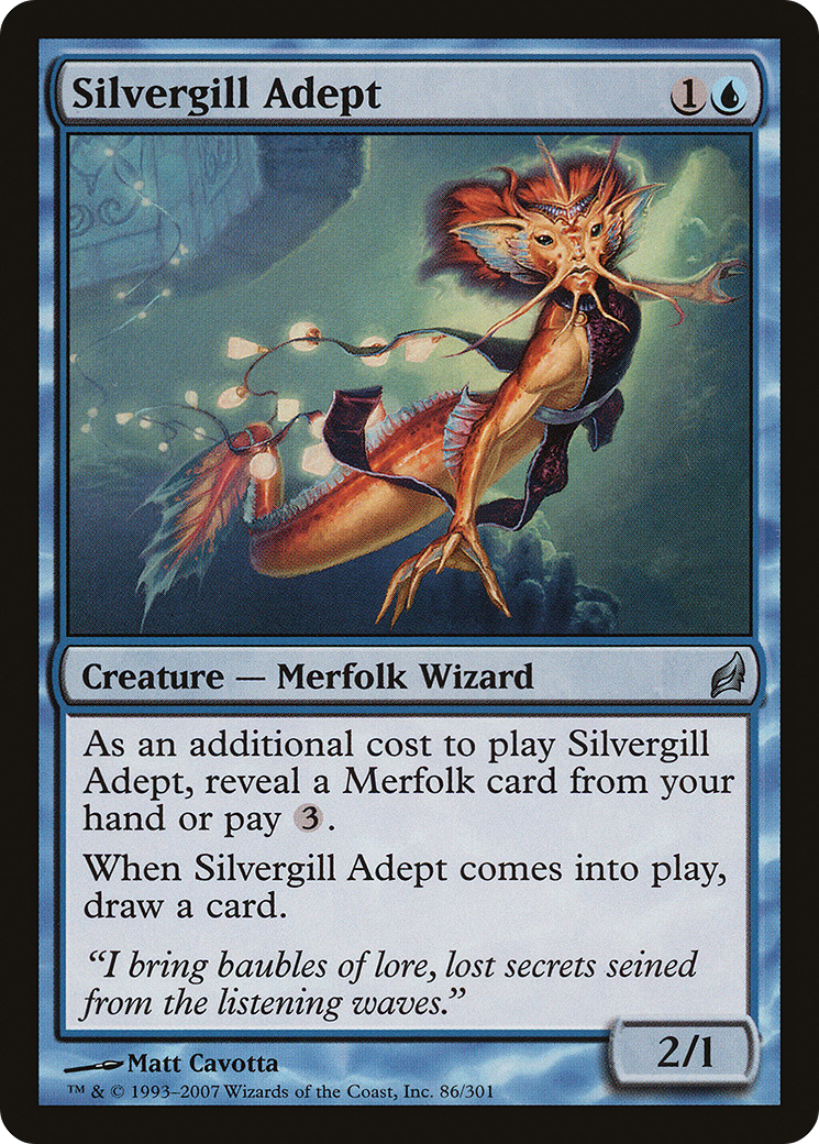 Image of Silvergill Adept (LRW-086) - Lorwyn Foil