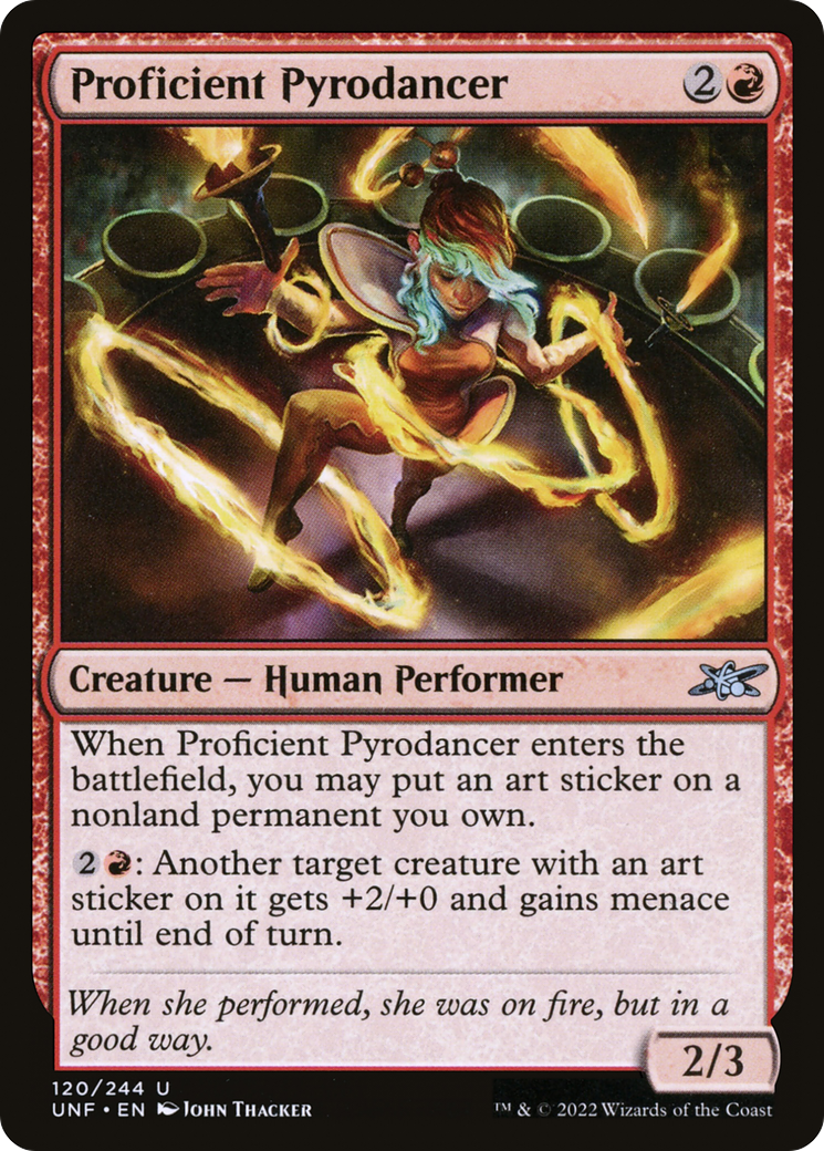 Image of Proficient Pyrodancer (UNF-120) - Unfinity Foil