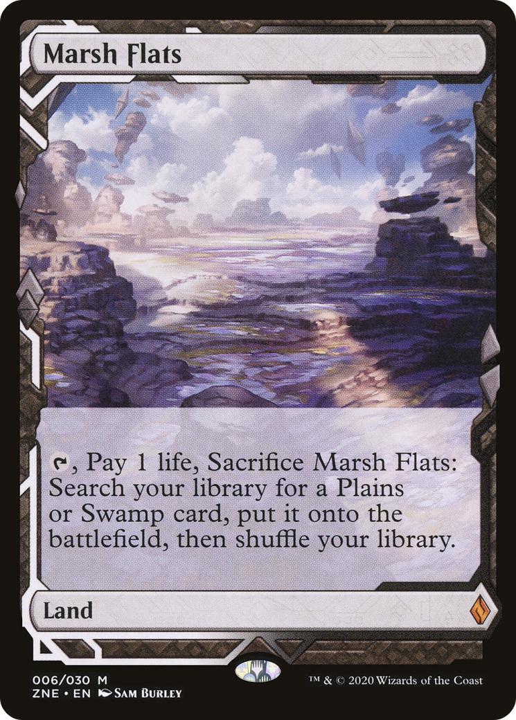 Image of Marsh Flats (ZNE-006) - Zendikar Rising Expeditions Foil