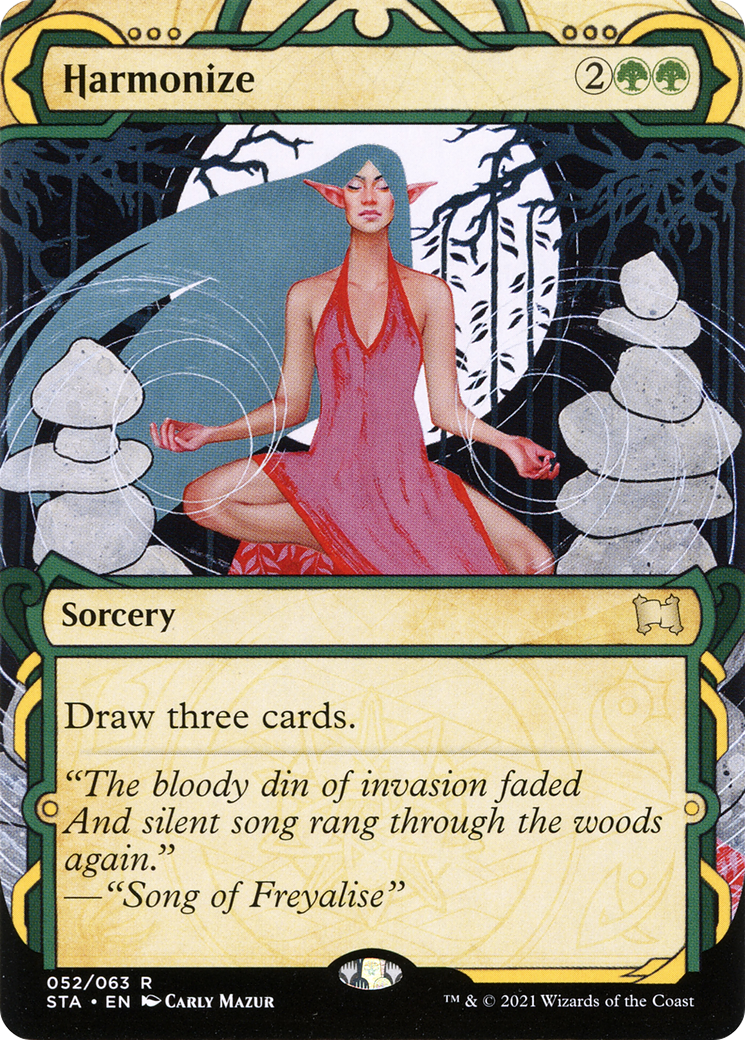 Image of Harmonize (STA-052) - Strixhaven Mystical Archive: (Showcase) (Borderless) Etched Foil