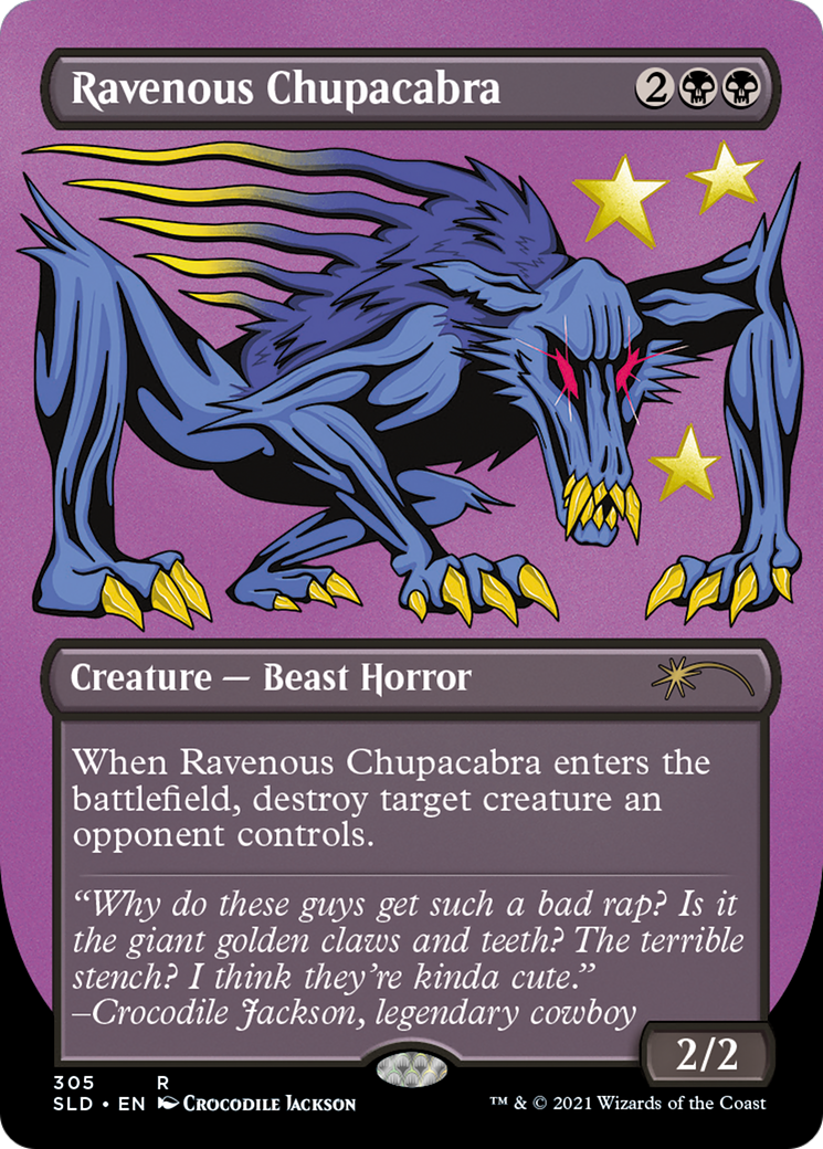 Image of Ravenous Chupacabra (SLD-305) - Secret Lair Drop (Borderless) Etched Foil