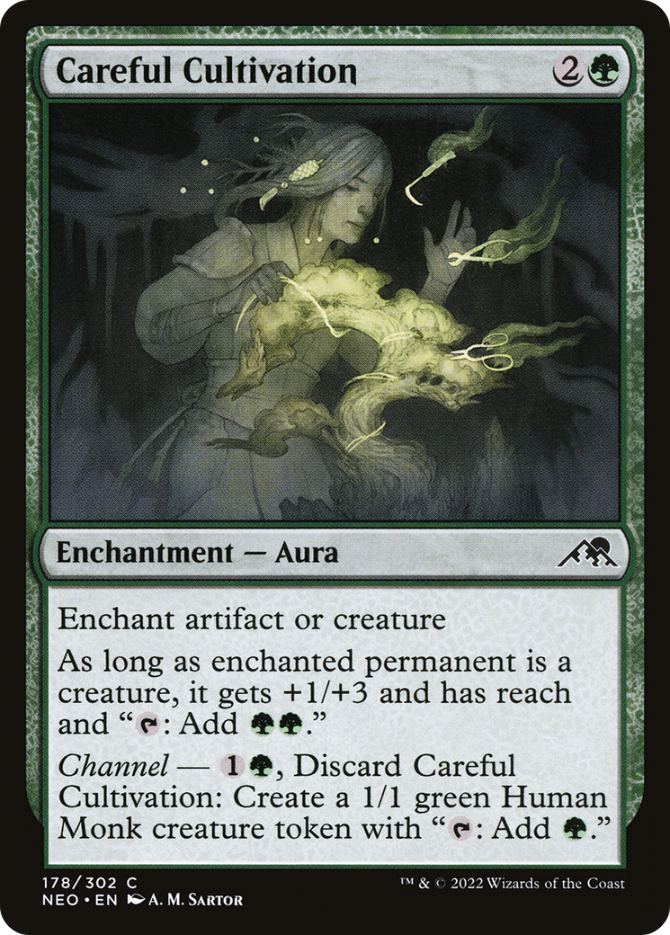 Image of Careful Cultivation (NEO-178) - Kamigawa: Neon Dynasty Foil
