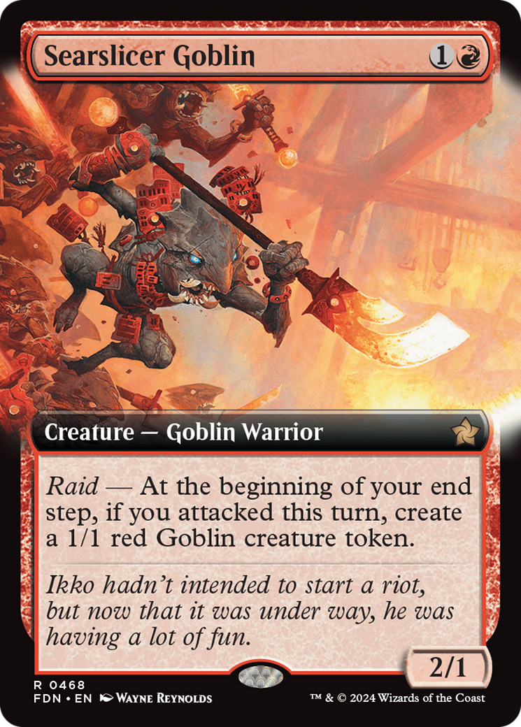 Image of Searslicer Goblin (Extended Art) (FDN-468) - Foundations: (Extended Art) Foil