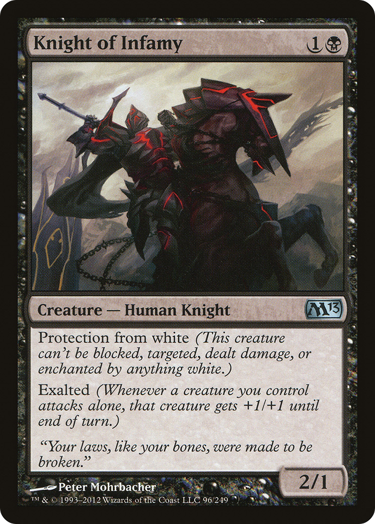 Image of Knight of Infamy (M13-096) - Magic 2013 Foil