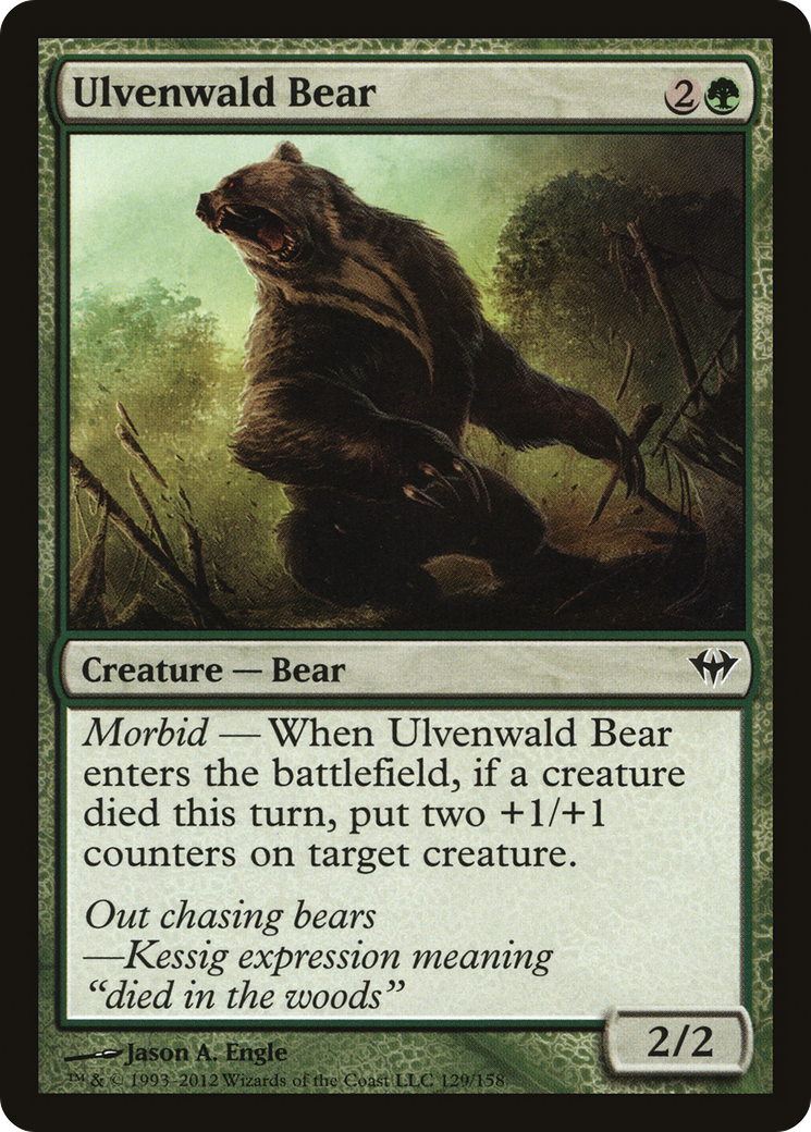 Image of Ulvenwald Bear (DKA-129) - Dark Ascension Foil