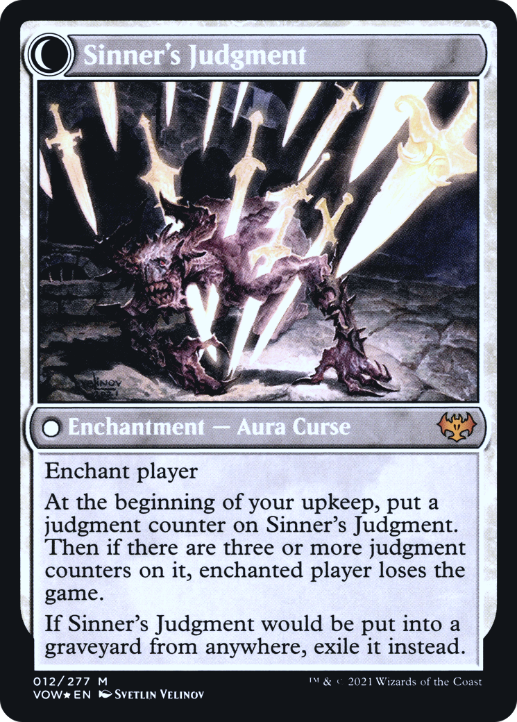 Image of Faithbound Judge (PRE-012) - Innistrad: Crimson Vow Promos: (Double Faced Transform) Foil