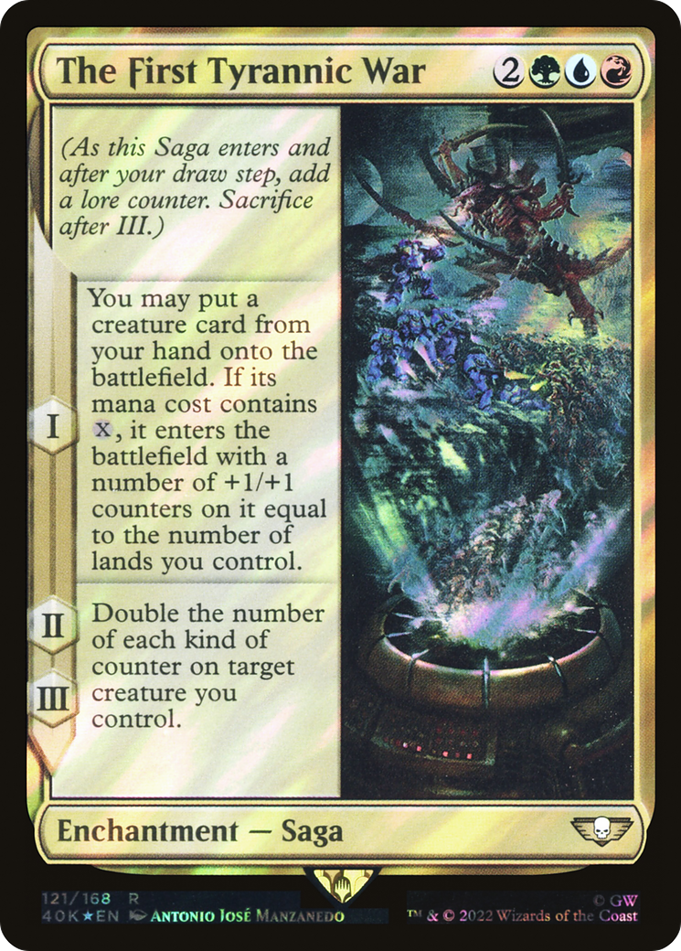 Image of The First Tyrannic War (Surge Foil) (40K-121) - Warhammer 40,000 Commander Foil