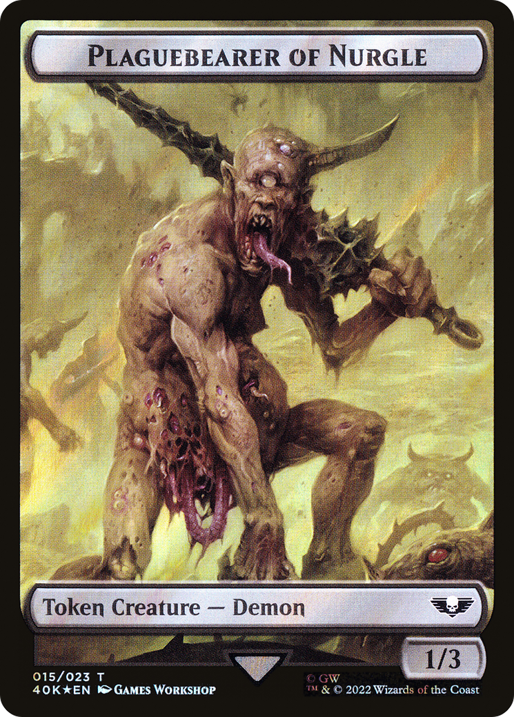 Image of Plaguebearer of Nurgle (T40K-15★) - Warhammer 40,000 Tokens Foil