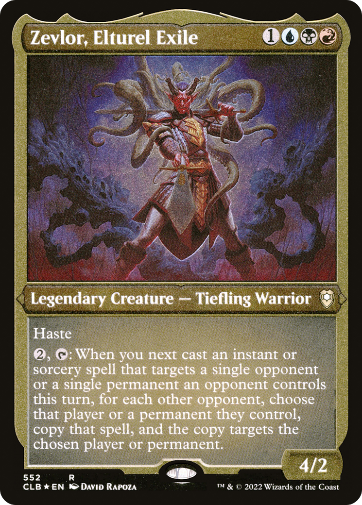 Image of Zevlor, Elturel Exile (CLB-552) - Commander Legends: Battle for Baldur's Gate Etched Foil