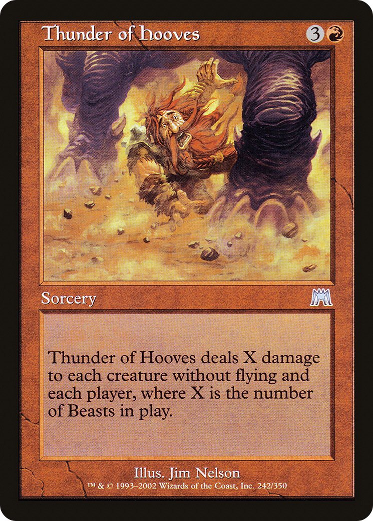 Image of Thunder of Hooves (ONS-242) - Onslaught Foil