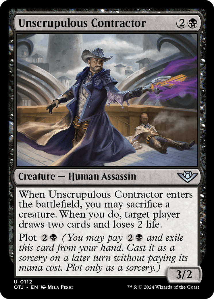Image of Unscrupulous Contractor (OTJ-112) - Outlaws of Thunder Junction Foil
