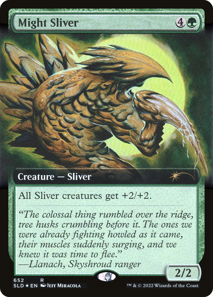 Image of Might Sliver (Extended Art) (SLD-652) - Secret Lair Drop: (Extended Art) Foil