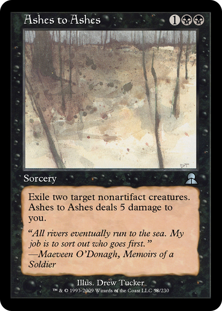 Image of Ashes to Ashes (ME3-058) - Masters Edition III Foil