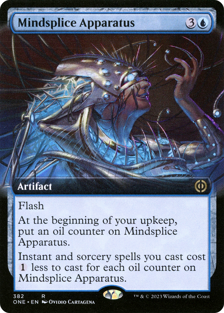Image of Mindsplice Apparatus (Extended Art) (ONE-382) - Phyrexia: All Will Be One: (Extended Art) Foil