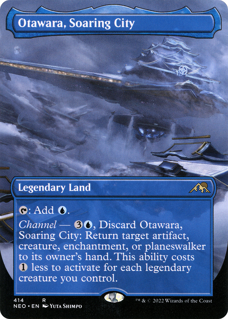 Image of Otawara, Soaring City (Borderless) (NEO-414) - Kamigawa: Neon Dynasty (Borderless)