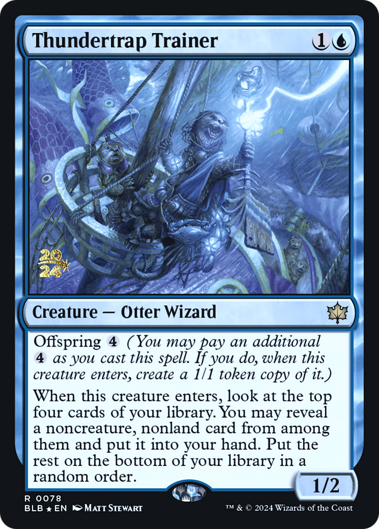 Image of Thundertrap Trainer (PRE-078) - Bloomburrow Promos Foil