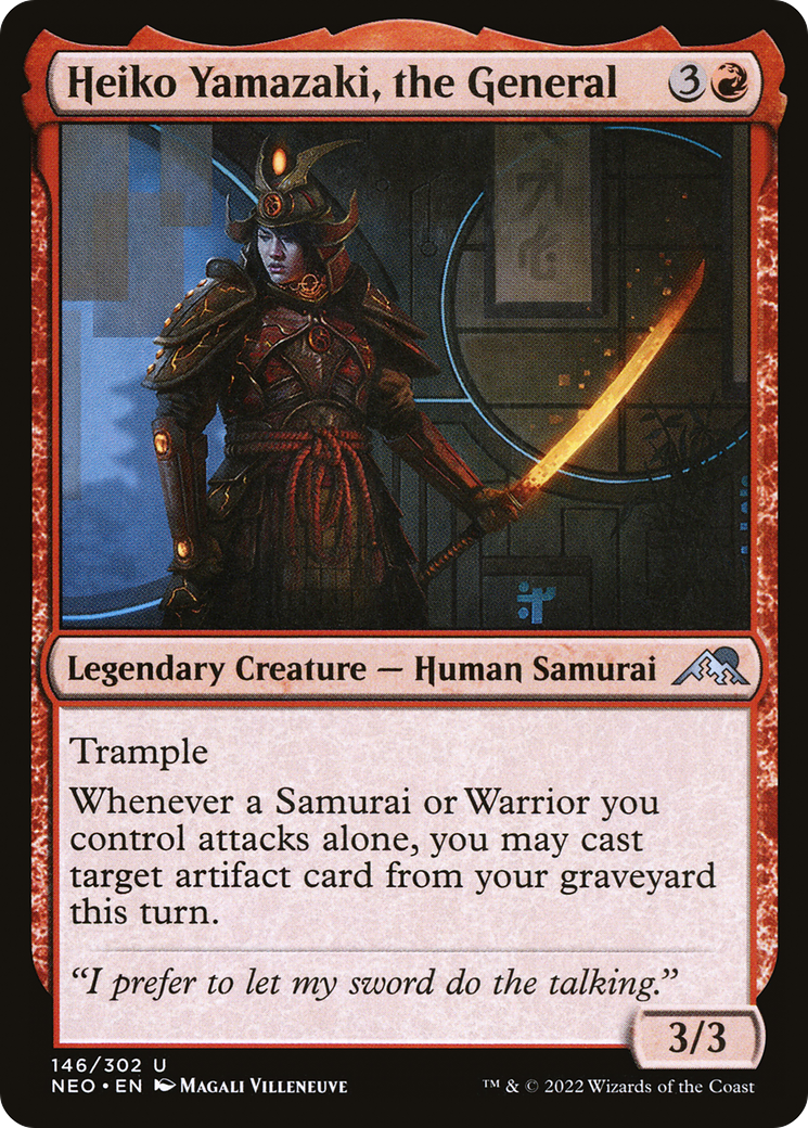 Image of Heiko Yamazaki, the General (NEO-146) - Kamigawa: Neon Dynasty