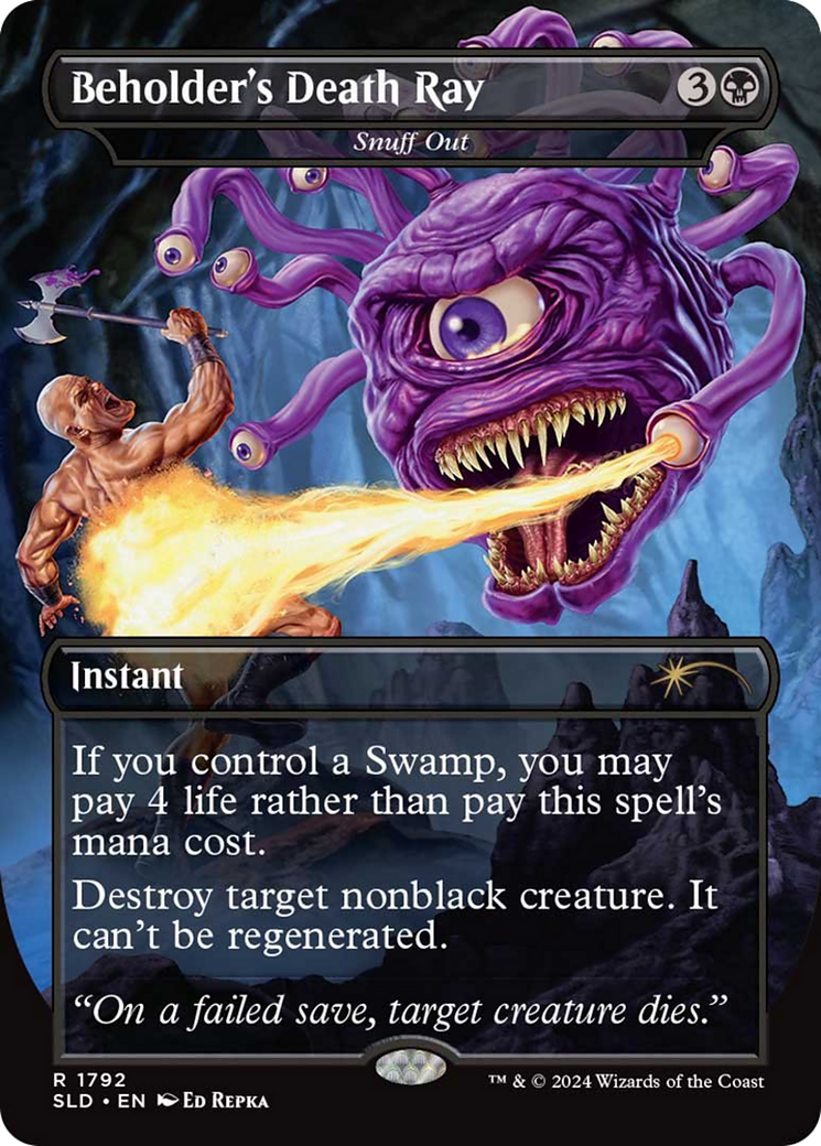 Image of Beholder's Death Ray - Snuff Out (SLD-1792) - Secret Lair Drop / Beholder's Death Ray (Borderless)