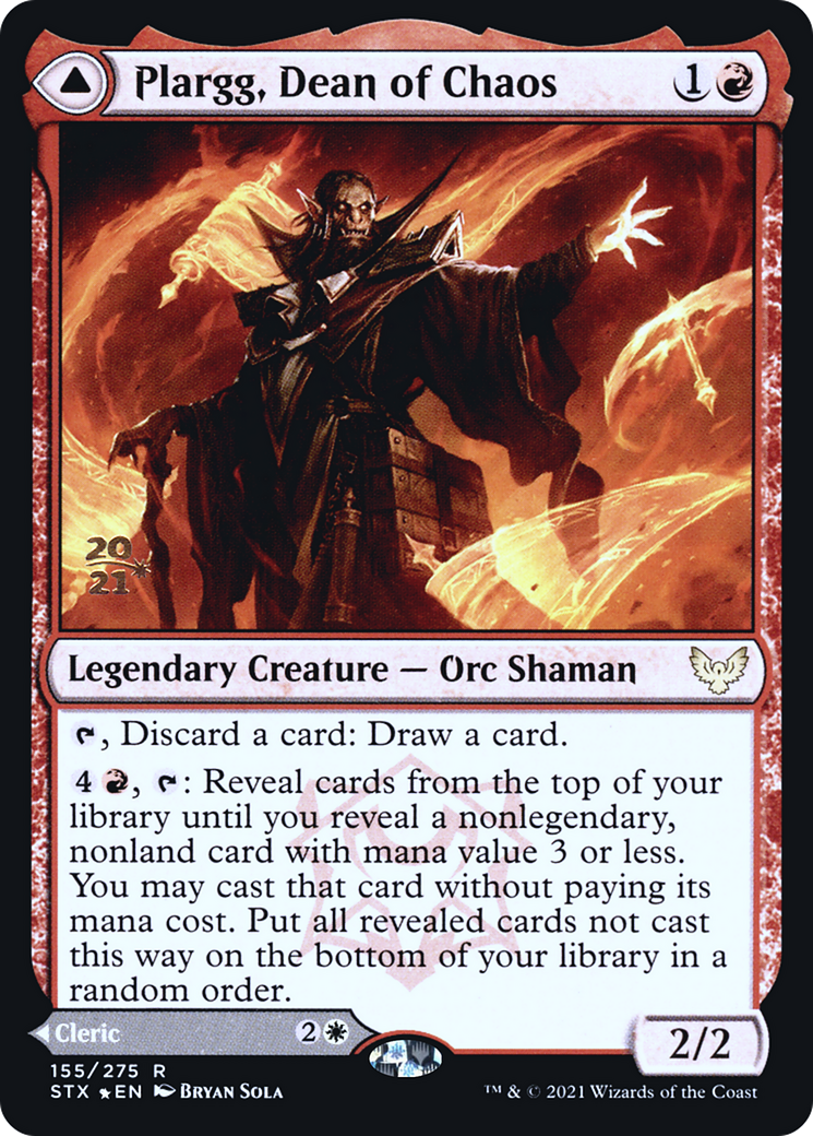 Image of Plargg, Dean of Chaos (PRE-155S) - Strixhaven: School of Mages Promos Foil