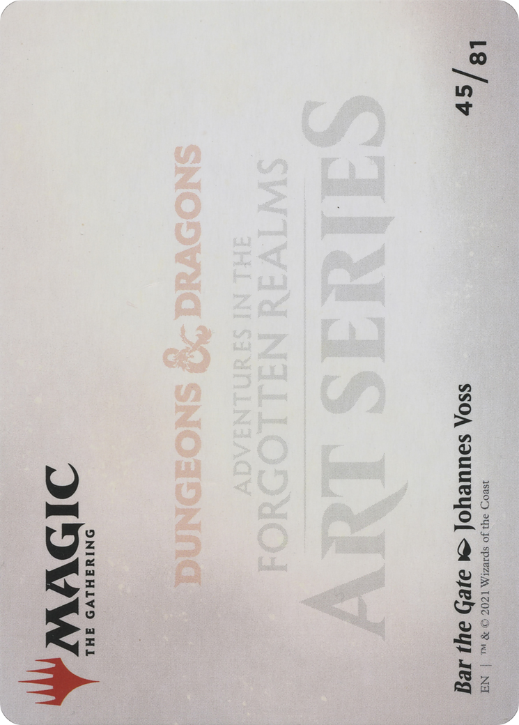 Image of Bar the Gate // Bar the Gate (AAFR-045) - Adventures in the Forgotten Realms Art Series (Borderless) Foil