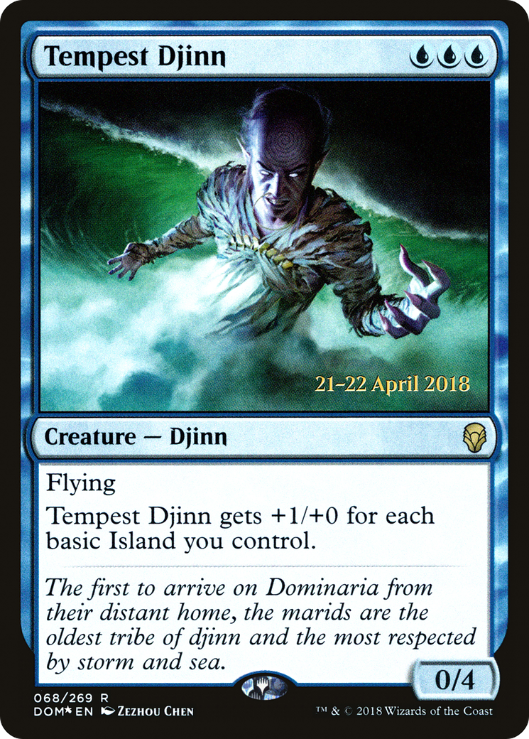 Image of Tempest Djinn (PRE-68S) - Dominaria Promos Foil