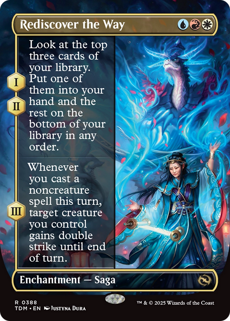 Image of Rediscover the Way (Borderless) (TDM-388) - Tarkir: Dragonstorm: (enchantment) (Borderless)