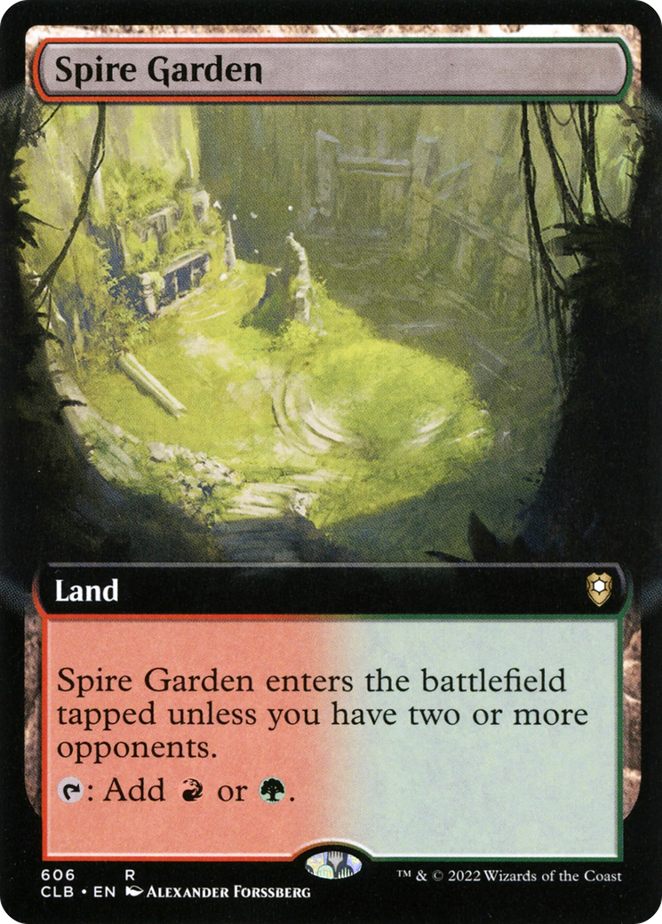 Image of Spire Garden (Extended Art) (CLB-606) - Commander Legends: Battle for Baldur's Gate: (Extended Art) Foil