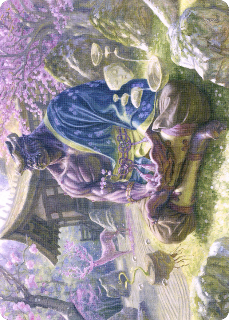 Image of Kosei, Penitent Warlord // Kosei, Penitent Warlord (ANEO-008) - Neon Dynasty Art Series (Borderless)