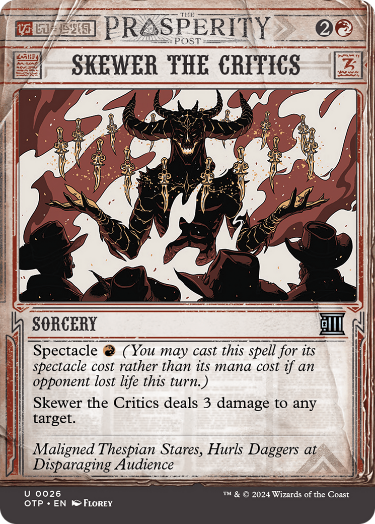 Image of Skewer the Critics (OTP-026) - Breaking News: (Showcase) (Borderless) Foil