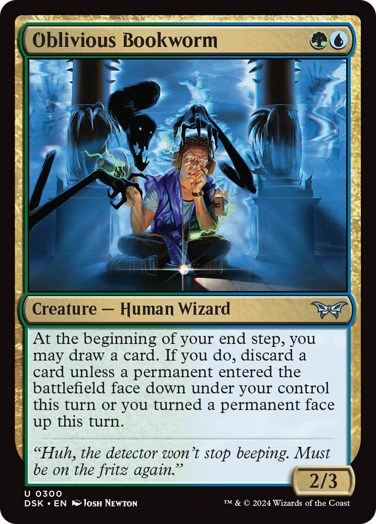 Image of Oblivious Bookworm (0300) (DSK-300) - Duskmourn: House of Horror Foil