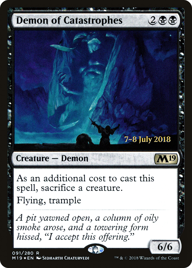 Image of Demon of Catastrophes (PRE-91S) - Core Set 2019 Promos Foil